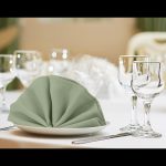 Sage Green Polyester Printed colour Napkins (10pcs) - Image 4