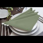 Sage Green Polyester Printed colour Napkins (10pcs) - Image 6