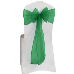 10Pc Sage Green Organza Chair Sashes - Image 3