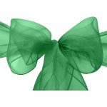 10Pc Sage Green Organza Chair Sashes - Image 4