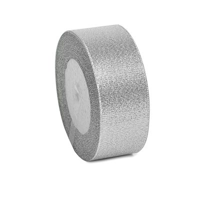 12mm Silver Glitter Organza Ribbon 50 Yds (10 Rolls)