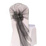 10Pc Silver Gray Organza Hood