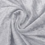 Silver Crushed Velvet Fabric 1m