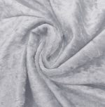 8FT Silver Crushed Velvet Fitted Tablecloth