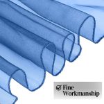 10Pc Baby Blue Organza Chair Sashes - Image 2