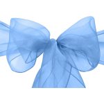 10Pc Baby Blue Organza Chair Sashes - Image 4