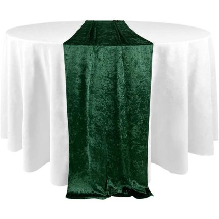 Table runner in a rich green color, perfect for enhancing event tables.