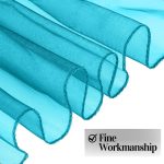 10Pc Turquoise Organza Chair Sashes - Image 4