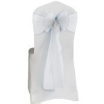 10Pc White Organza Chair Sashes - Image 3