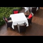 90 x 90'' White SEAMLESS Polyester Tablecloth - Image 5