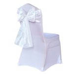 White Taffeta Chair Sashes (10pc) - Image 2