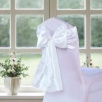 White Taffeta Chair Sashes (10pc) - Image 3