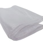 A neatly folded white napkin, perfect for weddings, banquets, and formal dining settings.