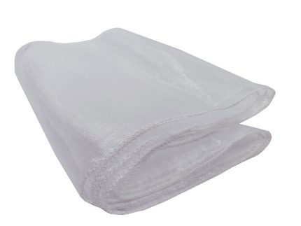 A neatly folded white napkin, perfect for weddings, banquets, and formal dining settings.