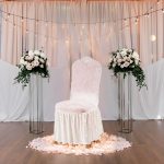 Ivory Crushed Velvet Chair Cover - Image 3