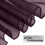 10Pc Aubergine Organza Chair Sashes - Image 2