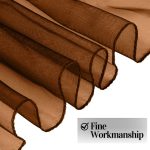 10Pc Brown Organza Chair Sashes - Image 4