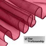 10Pc Bubble Gum Pink Organza Chair Sashes - Image 2