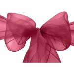 10Pc Bubble Gum Pink Organza Chair Sashes - Image 4
