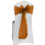 10Pc Copper Organza Chair Sashes - Image 3