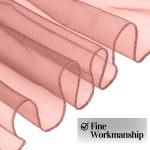 10Pc Dusty Pink Organza Chair Sashes - Image 4