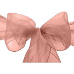 10Pc Dusty Pink Organza Chair Sashes - Image 2
