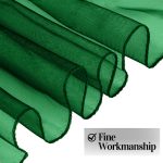 10Pc Emerald Green Organza Chair Sashes - Image 4