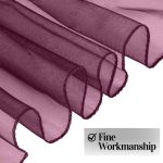 10Pc Light Plum Organza Chair Sashes - Image 2
