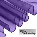 10Pc Light Purple Organza Chair Sashes - Image 4