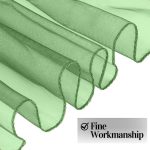10Pc Mint Green Organza Chair Sashes - Image 2