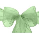 10Pc Mint Green Organza Chair Sashes - Image 4