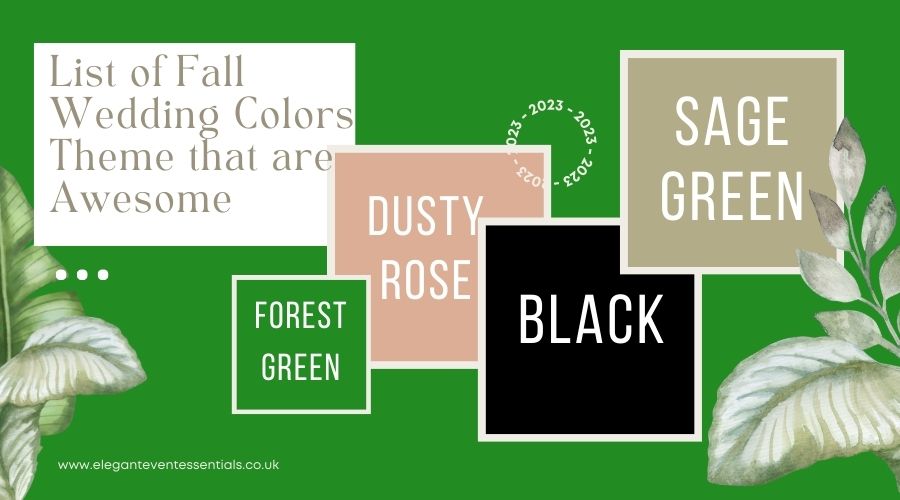List of Fall Wedding Colors Theme that are Awesome