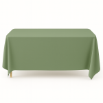 60" x 102" Sage Green Polyester Tablecloth
