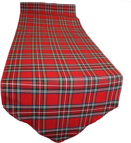 12 x 108'' Tartan Red Table Runner