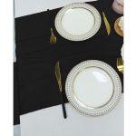 12" x 108" Black Crushed Velvet  Table Runner - Image 4