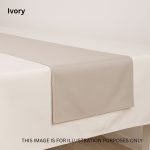 Ivory Polyester Table Runner
