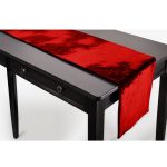12" x 108" Red Crushed Velvet  Table Runner - Image 6