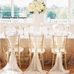 Chiffon Chiavari Vertical Drop Ivory