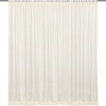 4m x 4m Ivory Chiffon Stage Backdrop