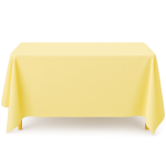 70'' x 108'' Ivory Polyester Tablecloth