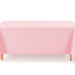 60" x 102" Light Pink Polyester Tablecloth