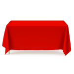 52" x 90" Red Polyester Tablecloth