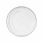 Beaded Charger Plate 33CM Diameter (Pack of 6pc) - Siver, Gold, Clear Rim - Image 3