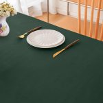 70" x 108" Forest Green Seamless Polyester Tablecloth - Image 5