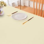 70'' x 144" Ivory Polyester Tablecloth - Image 5