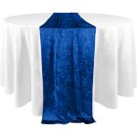 12" x 108" Royal Blue Crushed Velvet  Table Runner - Image 4