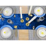 12" x 108" Royal Blue Crushed Velvet  Table Runner - Image 5