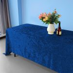 12" x 108" Royal Blue Crushed Velvet  Table Runner - Image 6