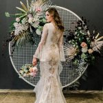 White Round Metal Mesh Wedding Arch Frame Moongate -200cm