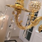 5 arm Crystal Goblet Candelabra Wedding Decor Christmas-Gold 68cm 85cm - Image 3